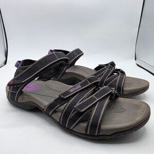 Teva Tirra Womens Sandals Size 8 Black Adjustable Strap Outdoor Hiking Shoes